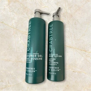 Crabtree & Evelyn Loción Hidratante y Gel de Ducha Cleanse Awaken Jumbo 15oz Nuevo - Imagen 1 de 2