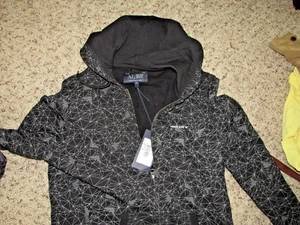 Armani Exchange A|X Herren Medium Schwarz Full Zip Trainingsjacke Full Logo Tape - Bild 1 von 4