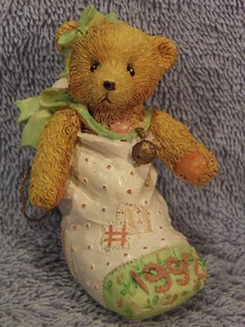 Bear In Stocking 1992 firmado nuevo en caja peluches apreciados - Imagen 1 de 4