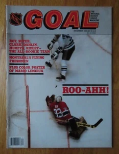 GOAL MONTREAL CANADIENS 1986 Champions Program PATRICK ROY MARIO LEMIEUX Poster - Picture 1 of 6
