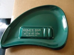 VINTAGE NEW RICHMOND WISCONSIN COLES BAR ASHTRAY - Picture 1 of 2