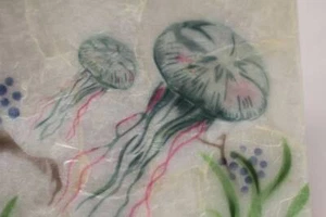 Upscale Beach Wedding Tabletop Decor Coral Reef Scene Capiz Mint Trays, SS-141 - Picture 1 of 9