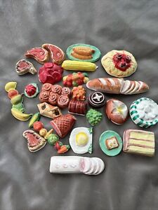 Lot of Vintage Plastic  Dollhouse Accessories Kitchen  Food Items