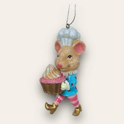 Goodwill Cupcake Candy Maus Weihnachten Weihnachtsdekoration Ornament 9cm NEU - Bild 1 von 4