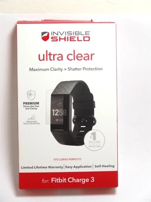 ZAGG - Protector de pantalla ultra transparente InvisibleShield para Fitbit Charge 3 - Transparente Foto 1 de 2