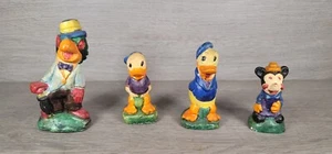 Kreidegeschirr Figuren um 1930 Karnevalstyp handbemalt Disney Mickey Donald Jose - Bild 1 von 12