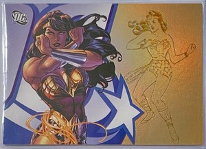 #34 WONDER WOMAN GOLD Parallel SUPERMAN AQUAMAN 2007 Rittenhouse DC LEGACY
