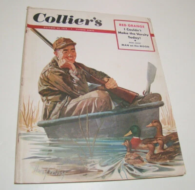 Collier's Magazine October 25, 1952 MAN ON THE MOON Mid Century Red Grange Rare! - Image 1 of 4