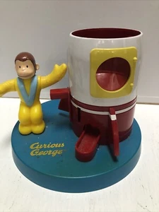 Vintage 1999 Curious George Adventures Astronave Bubble Gum Coin Bank - senza top - Foto 1 di 4