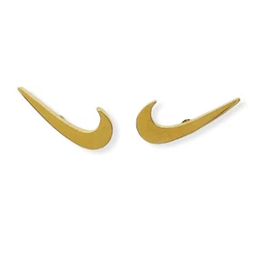 Gold Studs Swoosh Earrings Made Of Stainless Steel Tick Earrings for Men/Women - Picture 1 of 11