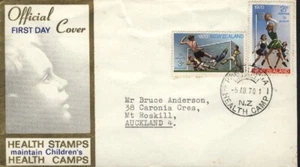 NEW ZEALAND 1970 HEALTH BASKETBALL / SOCCER FIRST DAY COVER USED - Picture 1 of 1