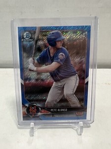 2018 Bowman Chrome Pete Alonso Blue Shimmer /150