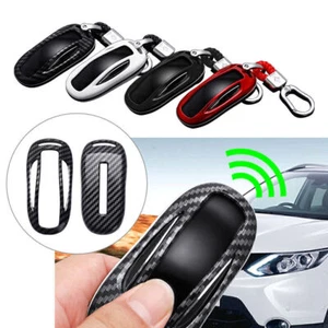 For Tesla Model X Carbon Fiber Style Car Smart Key Fob Case Cover - Picture 1 of 11