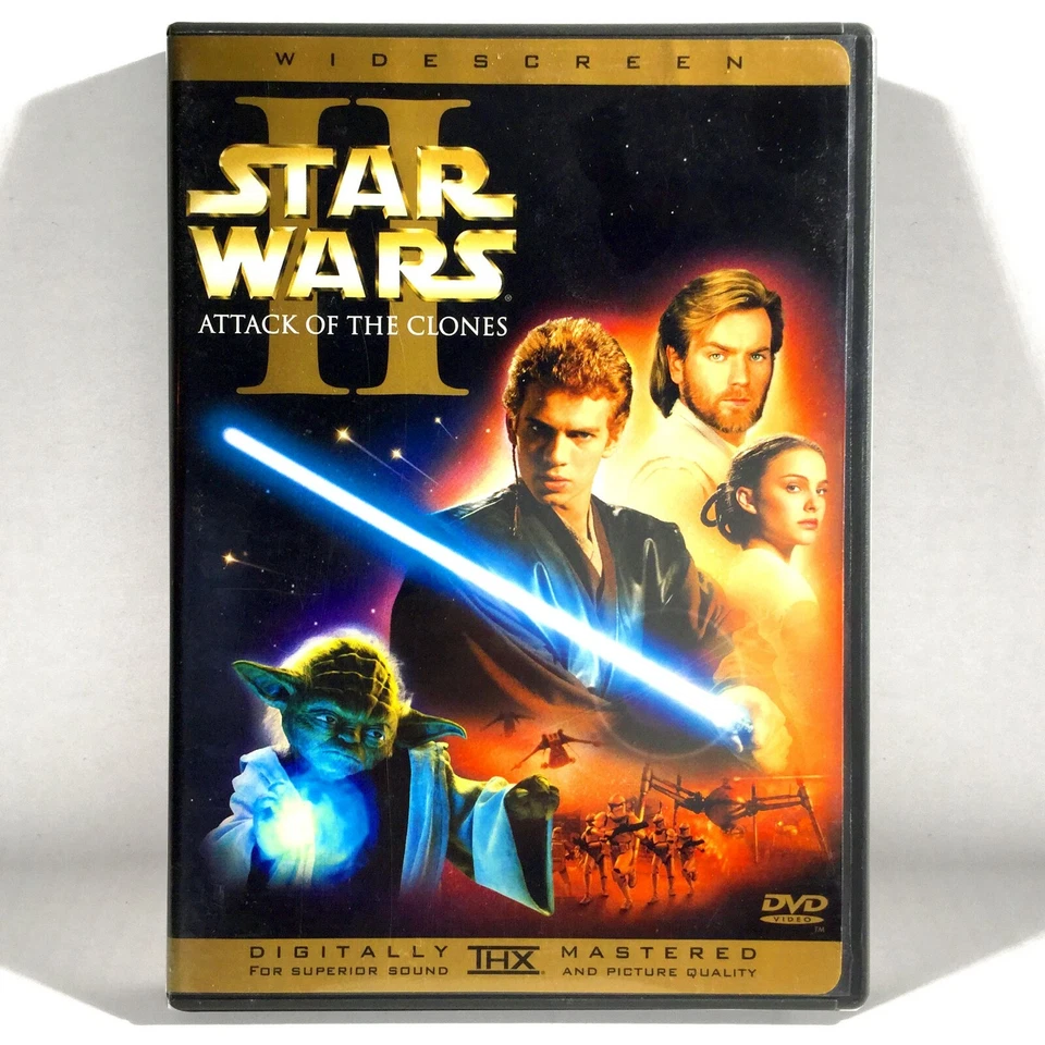 Star Wars: Attack of the Clones (2-Disc DVD, 2002, Widescreen) Like New !  - image 1 of 4