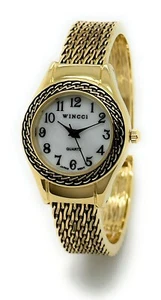 Wincci Ladies Metal Bangle Cuff Fashion Analog Quartz Watch Easy to Read Numbers - Picture 1 of 7