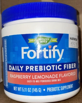 Nature's Way Fortify Daily Prebiotic Fiber Raspberry Lemonade 5.11 oz NEW - Image 1 of 4