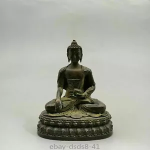 Chinese Tibet Buddha Bronze Statue Shakyamuni Buddha Statue Old Copper Statue - Picture 1 of 11