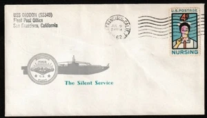 1962 Naval Cover Submarine USS DIODON (SS349) - Silent Service Cachet - Picture 1 of 2