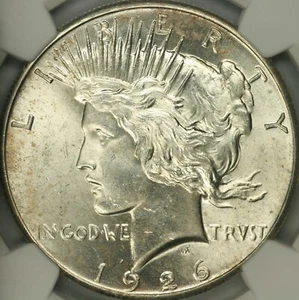 1926 Peace Dollar NGC MS65 - Picture 1 of 3