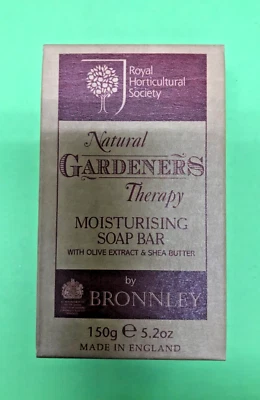 BRONNLEY TERAPIA NATURAL JARDINEROS BARRA DE JABÓN HIDRATANTE 150G 5,2 OZ HECHO EN INGLATERRA Foto 1 de 4