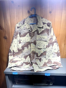 NWOT Replica US ARMY Chocolate Chip Desert Camo Uniform Jacket & Pants Size L - Picture 1 of 2