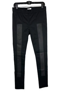 NEW Emerson Fry Black Akira Block Pants Size 29 Skinny Coated Legging Panel - Picture 1 of 12
