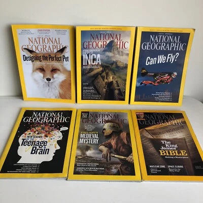 2011 National Geographic Magazines x6 Mar Apr Sep Oct Nov Dec With Posters - Image 1 of 4