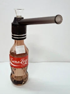 Water Pipe Glass 7" Traveler Soda Bottle w/Removable Top & Stem - Brown - Picture 1 of 3