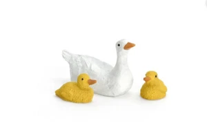 Miniature Duck Family, Fairy Garden Pond Ducks, Mother Duck with Ducklings - Picture 1 of 1