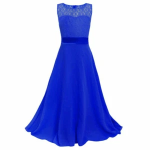 Teenage Girls Princess Dresses Prom Lace Formal Dress Kids Wedding Party Easter - Picture 1 of 16