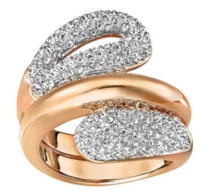 Anello Swarovski Every Wide oro rosa misura 52/6/S 55/7/M 58/8/L 60/9/XL nuovo $169 - Foto 1 di 2