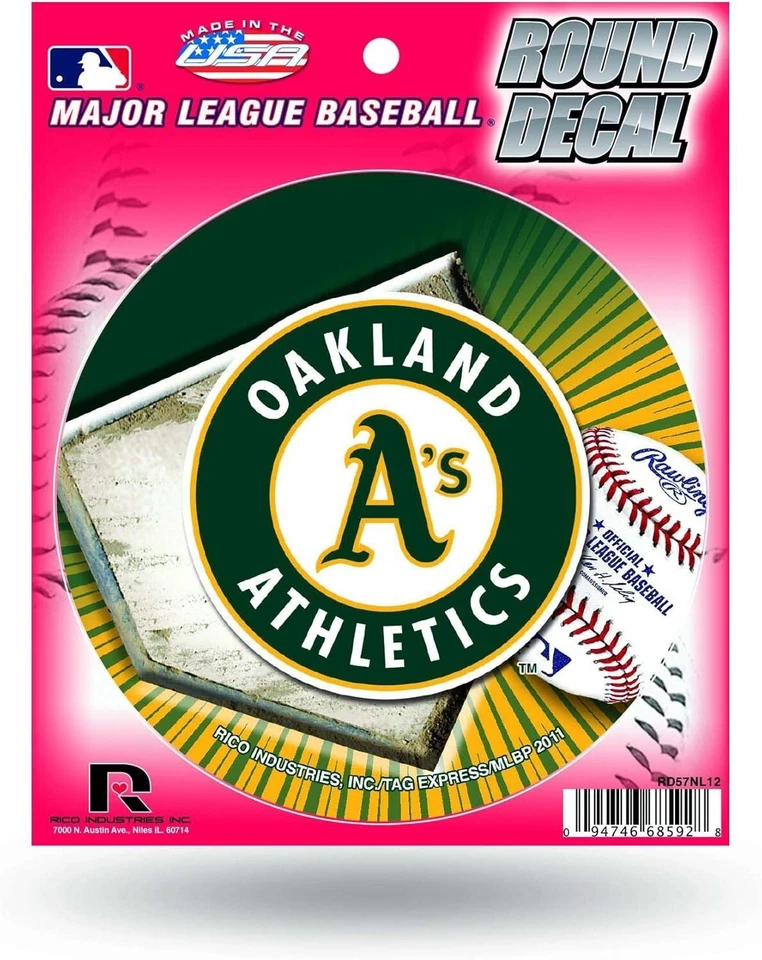 MLB Oakland Athletics Round Decal 4.5" - Image 1 of 1