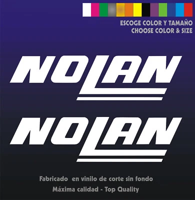2 x Stickers Vinilo - Nolan - Pegatina Vinyl Aufkleber Adesivi - Sticker