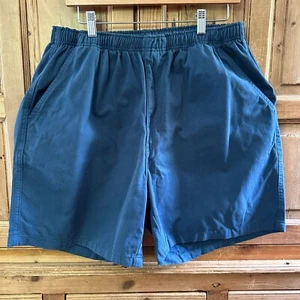 Men's Territory Ahead XL Blue Shorts Cotton Elastic Waist Zipper Pull On Casual - Picture 1 of 12