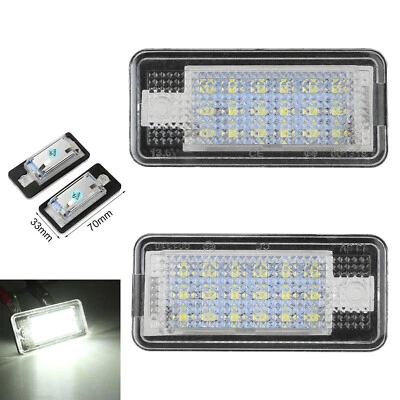 2 x LED Kennzeichen Beleuchtung für Audi A4 8E B6 B7 A3 8P A6 4F Q7 NS DHL - Image 1 of 4