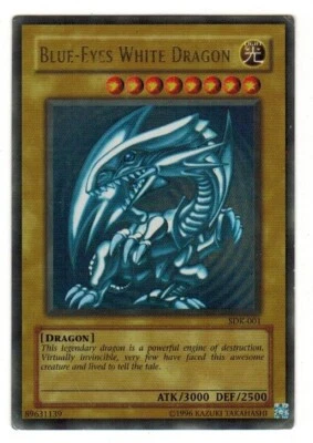 Yugioh Yu-Gi-Oh Blue-Eyes White Dragon Kaiba SDK-001 Unlimited HOLO Rare - Image 1 of 4