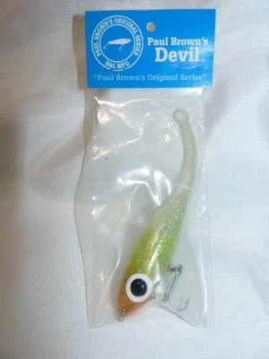 Paul Brown's Serie Original Devil-04 MirrOlure Plástico Suave Brillo Twitchbait Foto 1 de 4