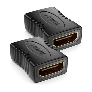 2x HDMI to HDMI Female Coupler Connector Joiner Extension Adapter 4k 1080p HD TV - Picture 1 of 16