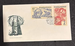 1964 MAN IN SPACE FDC Original Stamped Cover. Soviet Czechoslovakia . - Picture 1 of 1