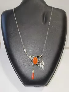 Stunning Handcrafted Necklace Danish 1970/80's Henning Stryhn 925Silver&14KGold - Picture 1 of 23