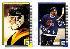 1988-89 O-pee-chee Stickers #055-186 Kirk McLean, Alain Cote