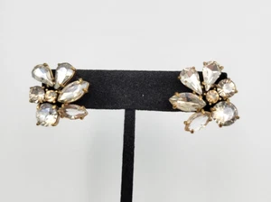 J.Crew Ohrringe Kristall Cluster goldfarben durchbohrt signiert - Bild 1 von 11