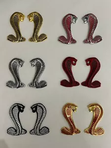 Metal Cobra Snake Dash Shelby Fender Grille Emblems badge Ford Mustang 3.75 in - Bild 1 von 16