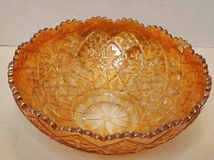 Vintage Imperial Glass Hattie Marigold Carnival 7.75" Bowl - Picture 1 of 20
