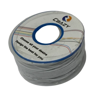 CBAZY UL 1007 Flexible Silicone Electrical Wire 22AWG Stranded 26.2 Ft White - Image 1 of 4