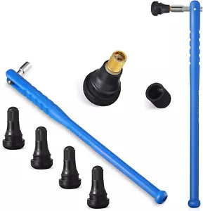 5 Pieces Tire Repair Kit, 1 Valve Core Removal Tool Tire Valve Stem Puller No Sc - Picture 1 of 12