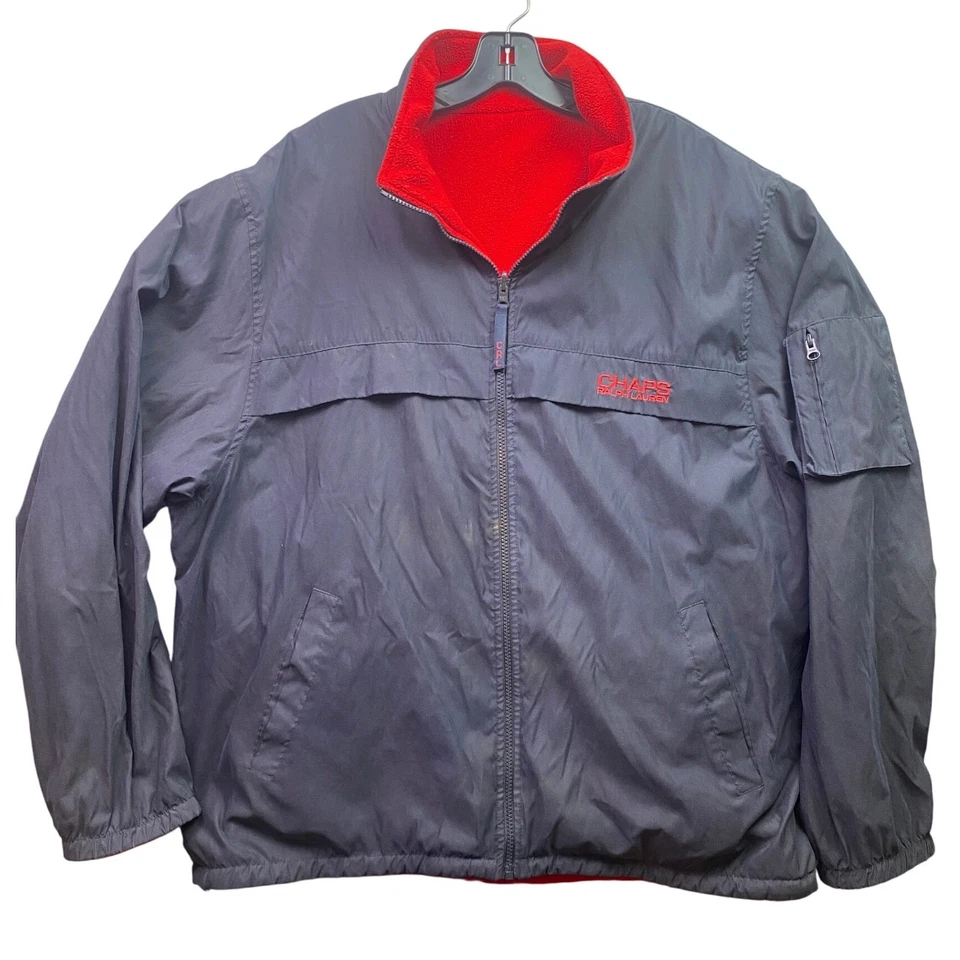 Chaqueta Chaps Ralph Lauren Para Hombre 2XL Reversible Cremallera Completa Forrada de Vellón Exterior Foto 1 de 4
