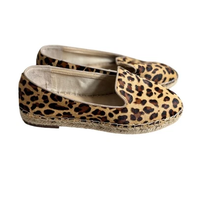 Sole Society shoes Sammah animal print calf hair espadrille slip on flat Sz 7.5 - Image 1 of 4