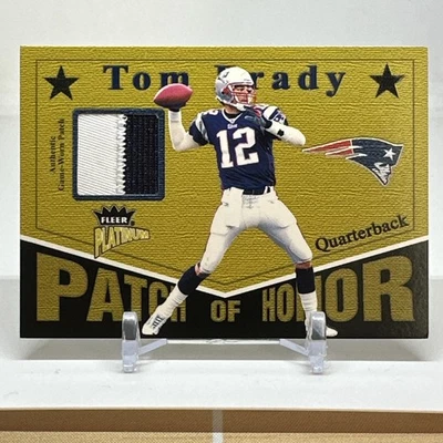 2003 Fleer Platinum Tom Brady Patch Of Honor Game Worn /220 Relic #PH-TB PATS - Image 1 of 2