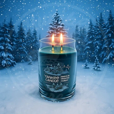 Yankee Candle Magical Frosted Forest 20 oz Large Jar Icy - Eucalyptus Pine Cedar - Image 1 of 3